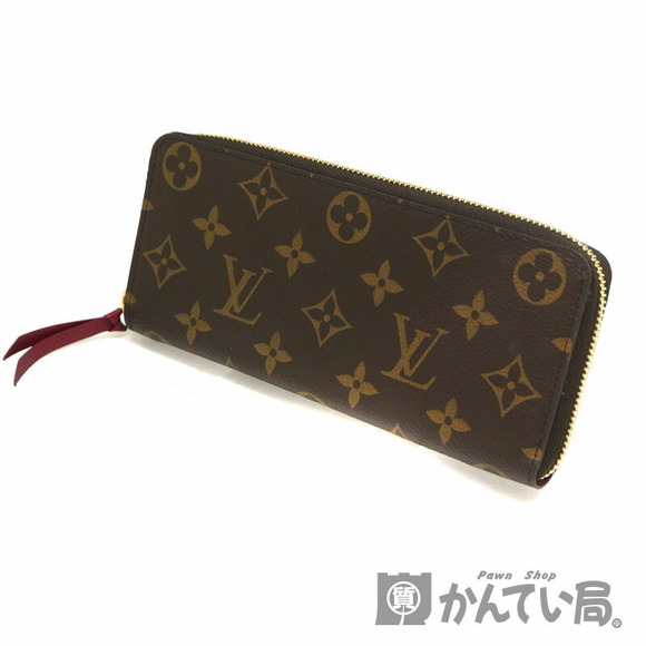Louis Vuitton Monogram Pink Canvas Portefeuille Fuchsia Wallet Clemence Brown - Picture 1 of 6